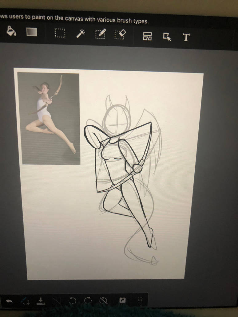 Mid Air Bow Shot - Pose Reference by AdorkaStock on DeviantArt