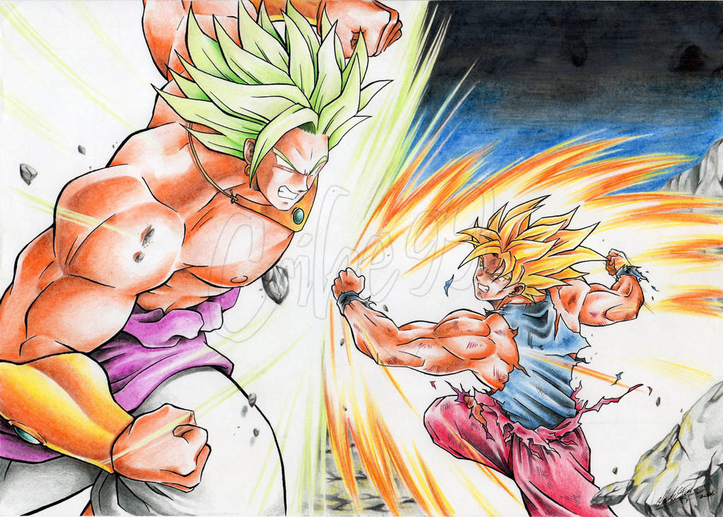 goku vs broly by Crike99 on DeviantArt