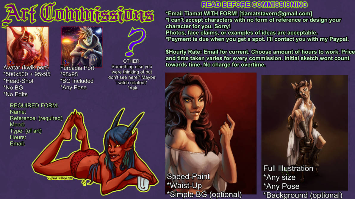 Commissions CLOSED by tiamat Commissions CLOSED by tiamat
