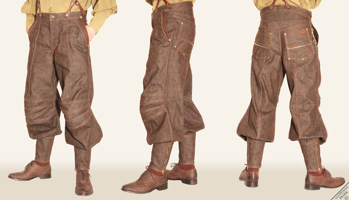 Brown Denim Hybrid Jacks by Marcusstratus