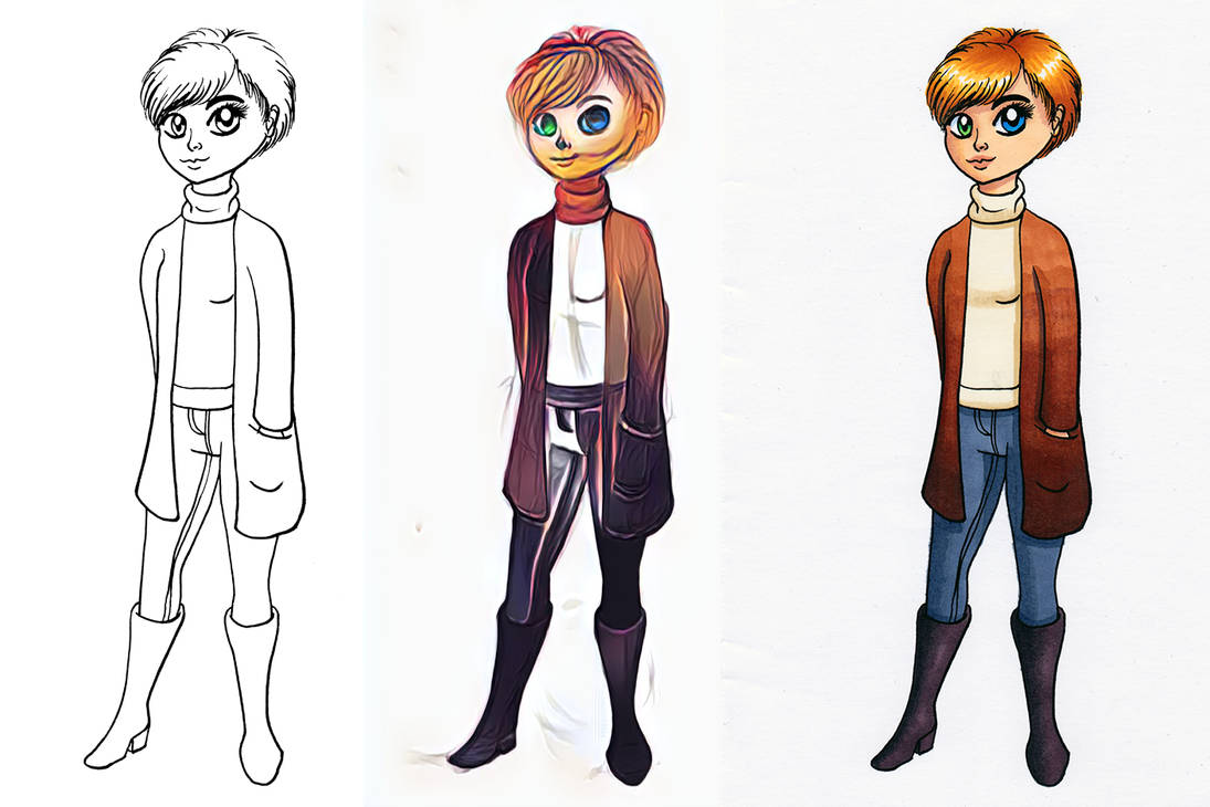 Heterochromia Girl process by Chibi-Sugar
