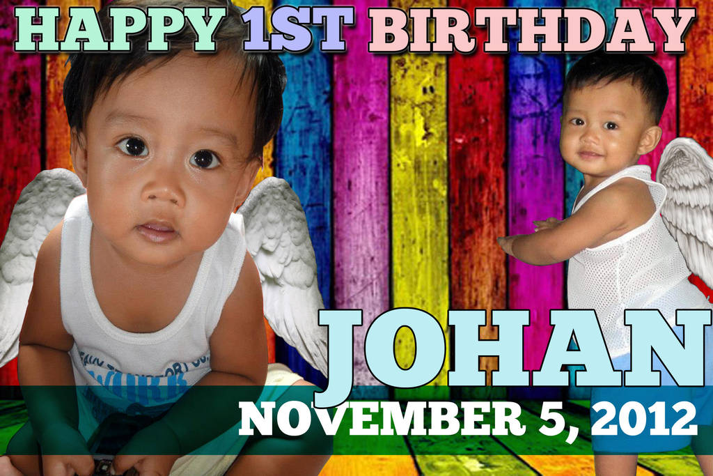 Johan 1st Birthday Tarpaulin By Antheaelaine On Deviantart