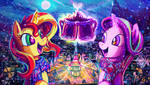 Sunny and Starry is in the Winter Night by Jowybean