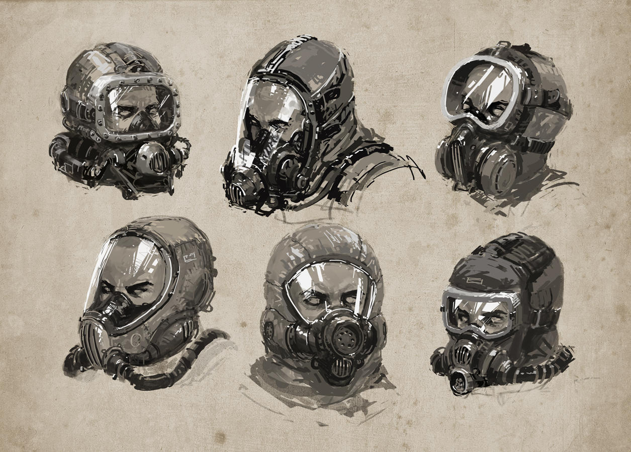 Breathing mask studies by alex-ichim