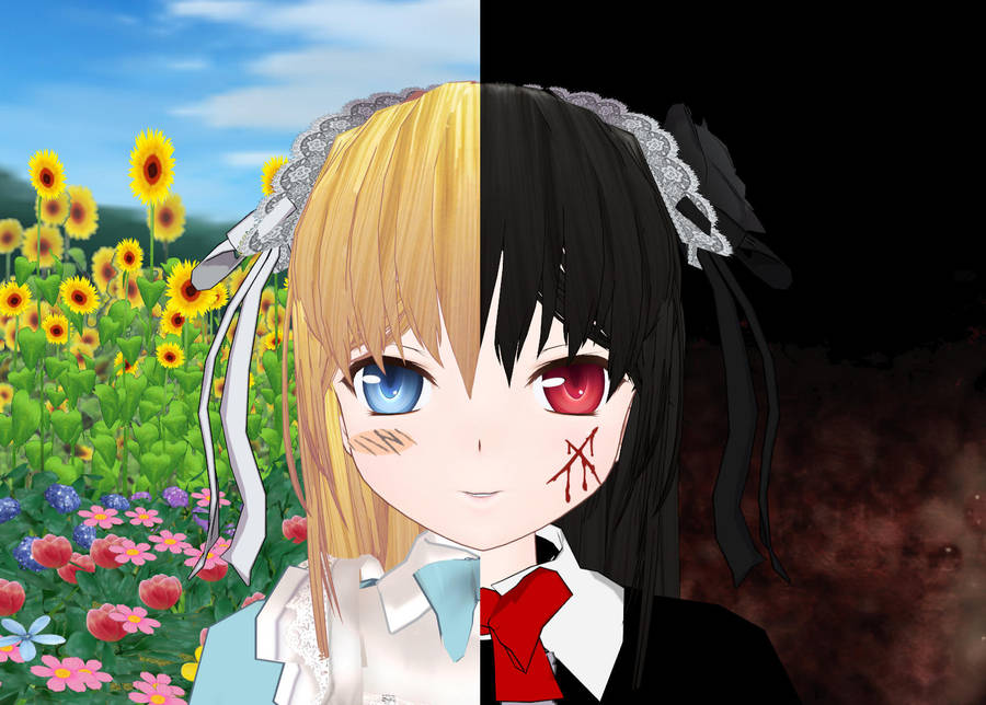 two sides of the broken Alice by KitsuneYin