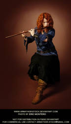 Redhead Playing Flute by Armathor-Stock