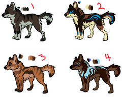Mother and pups lineart FREE by PancakeAdopts on DeviantArt