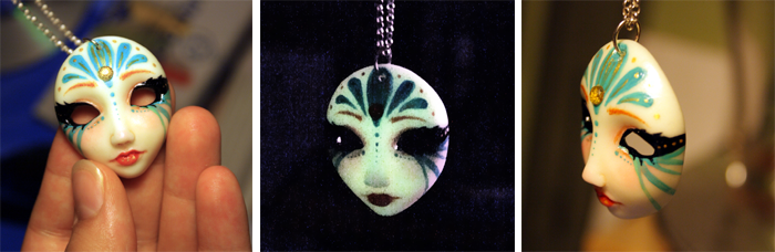 Venetian Mask Pendant by Loonaki