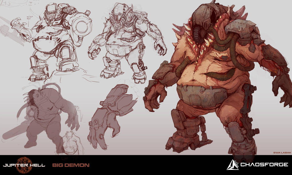 Jupiter Hell - Big demon concept art by EwaLabak