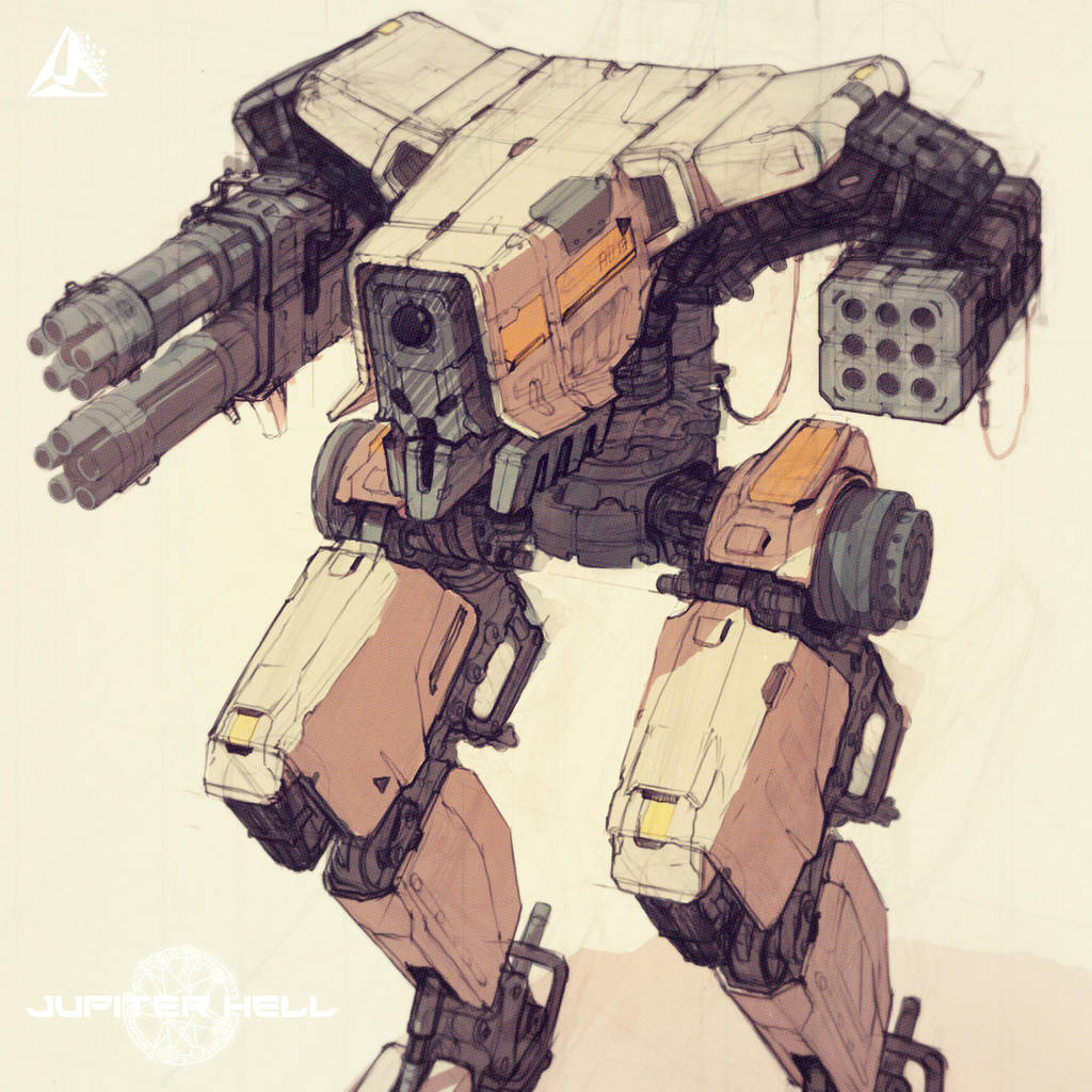 Jupiter Hell - Security Mech sneak peek by EwaLabak