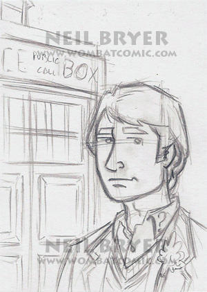 Doctor Who Sketch Cards WIP 5 by WombatOne