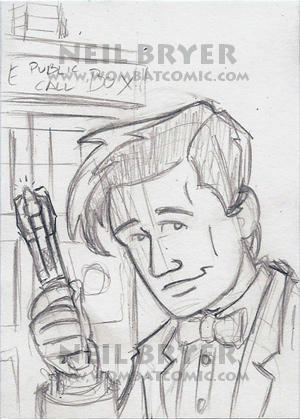 Doctor Who Sketch Cards WIP 11 by WombatOne