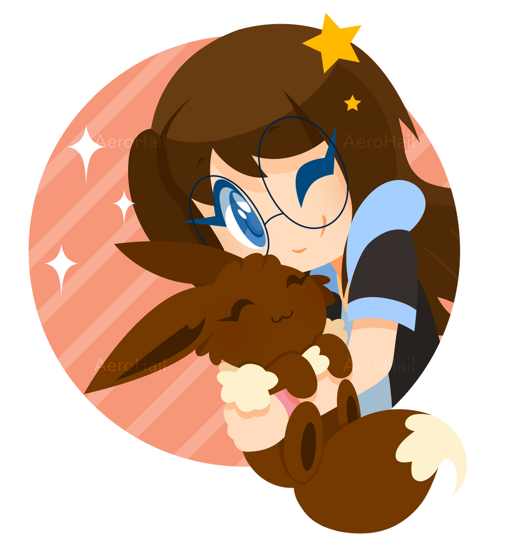 Comm - Eevee snuggle! by Aer0Hail