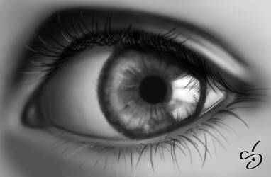 Eye - painted with Photoshop by StephanieVALENTIN