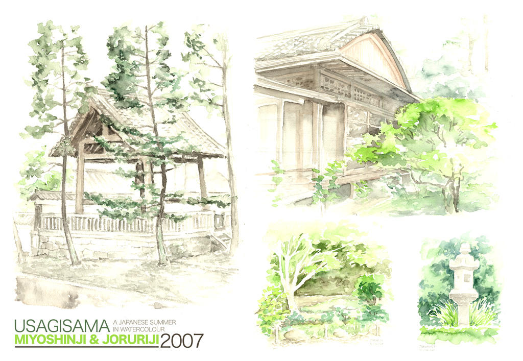 Watercolours of Japan by Usagisama