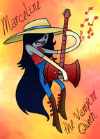 Marceline the Vampire Qween -ART TRADE- by KiraNohara