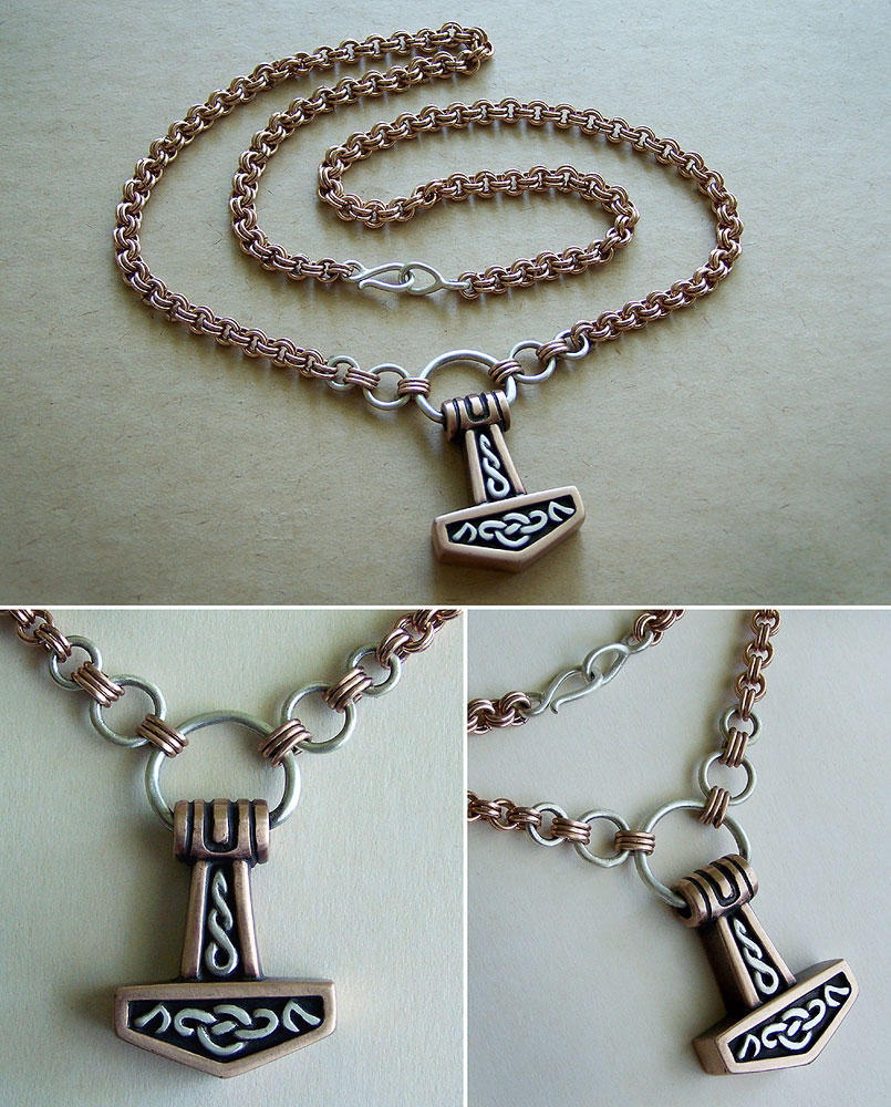 Mjolnir from bronze and silver by Astalo