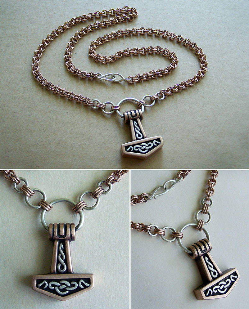 Mjolnir from bronze and silver by Astalo