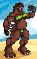 Beach Bear by Black-rat