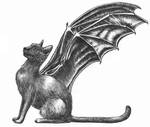 Bat-winged cat by MidnightTiger8140