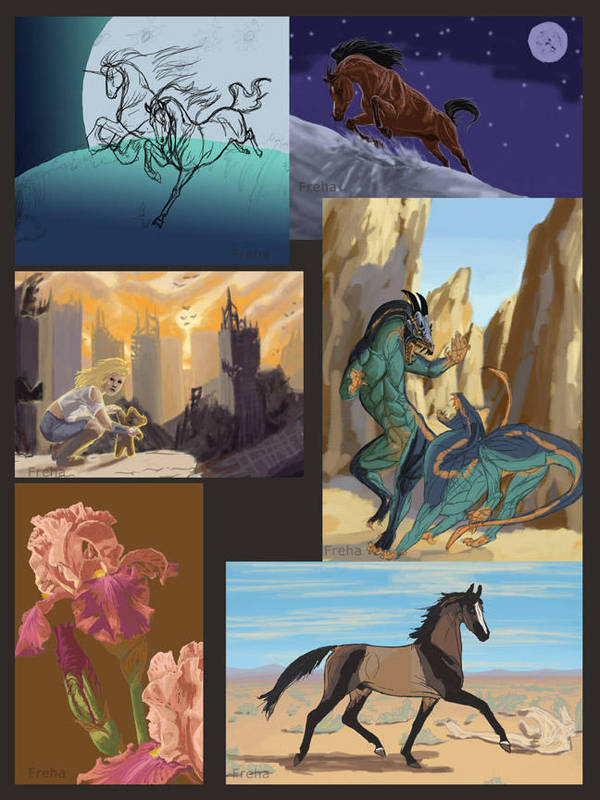 Buncha WIPs by Freha