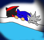 3 Hedgehogs Sleeping by sira-the-hedgehog