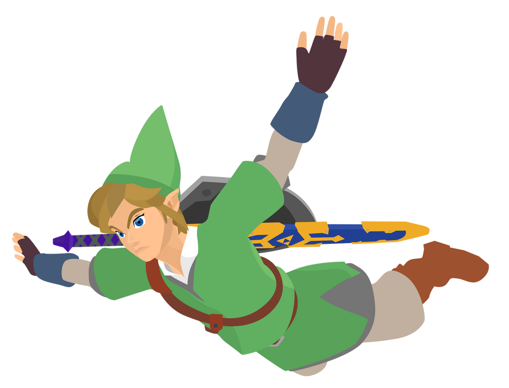 Link Dive Legend of Zelda Skyward Sword Vector by firedragonmatty