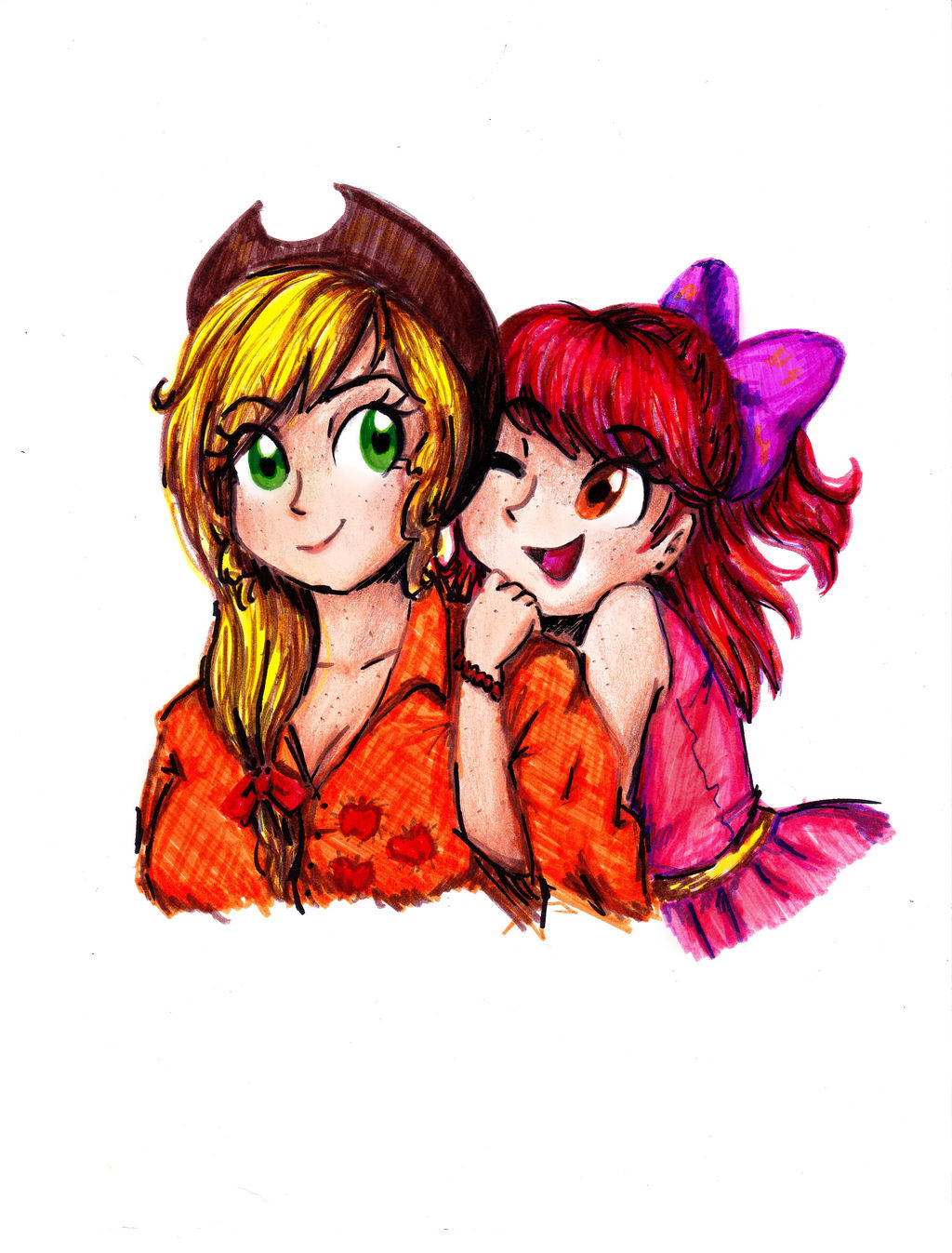 Apple Sisters by CosmicPonye