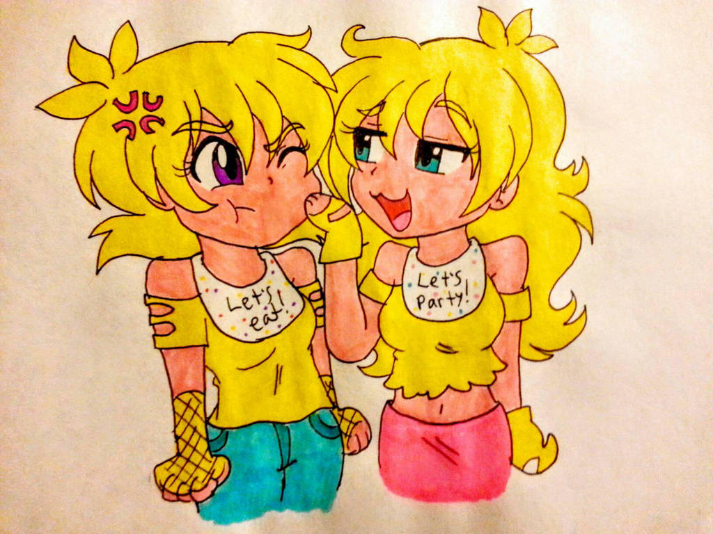 Inktober 22 Chica and Toy Chica by FireMiracle on DeviantArt