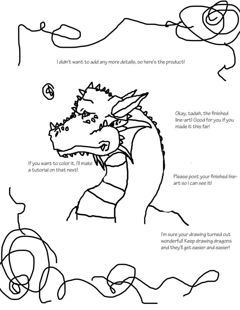 How to Draw A Basic Dragon Head(Side View)(3/3) by ...