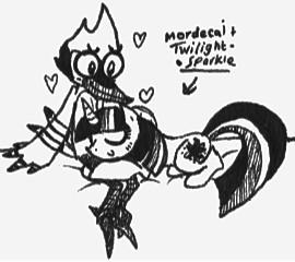 mordecai and twilight sparkle mordecai and twilight sparkle