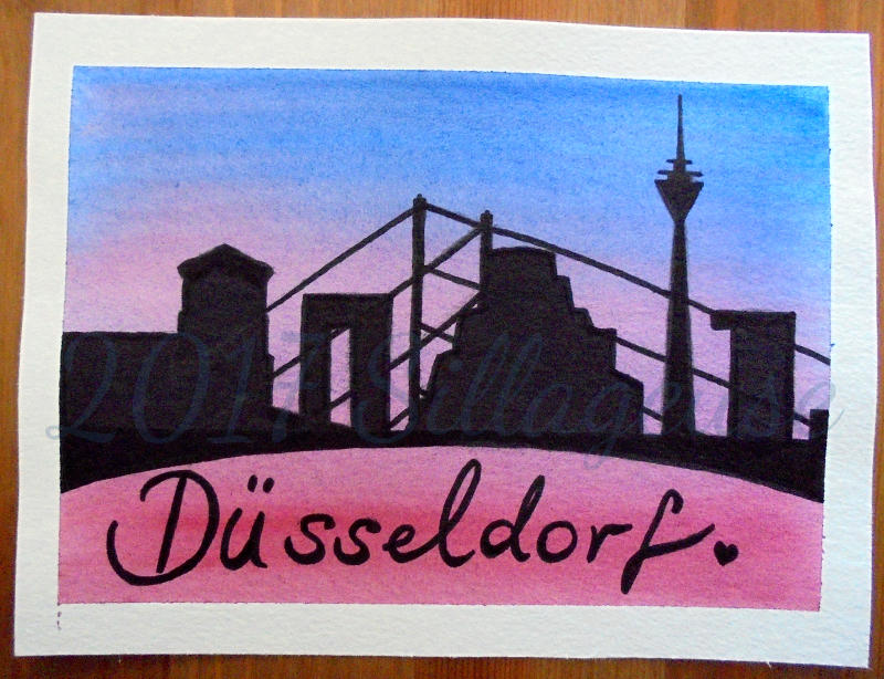 Duesseldorf greeting card by Sillageuse