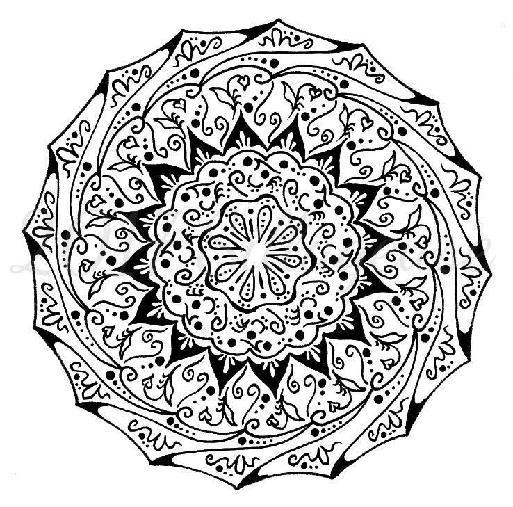 Zentangle WIP by Sillageuse