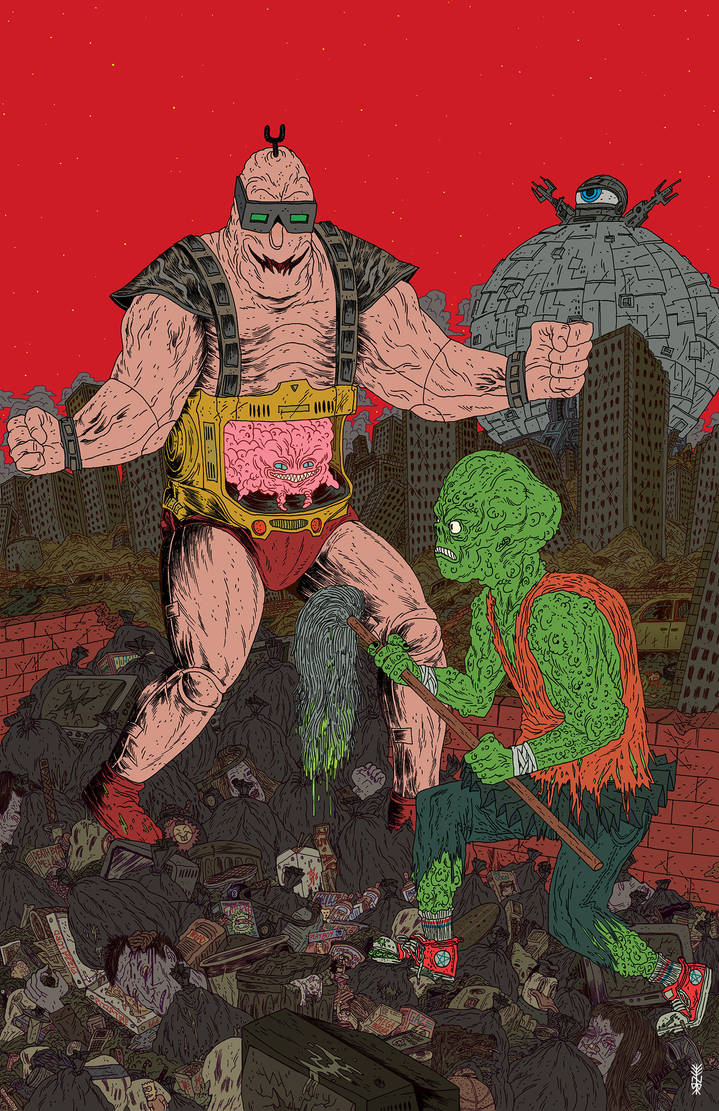 Krang Vs Toxic Avenger by burnay
