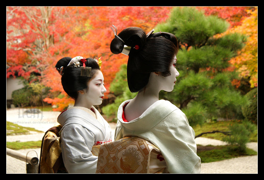 Autumn Viewing :: Geisha by DrowElfMorwen