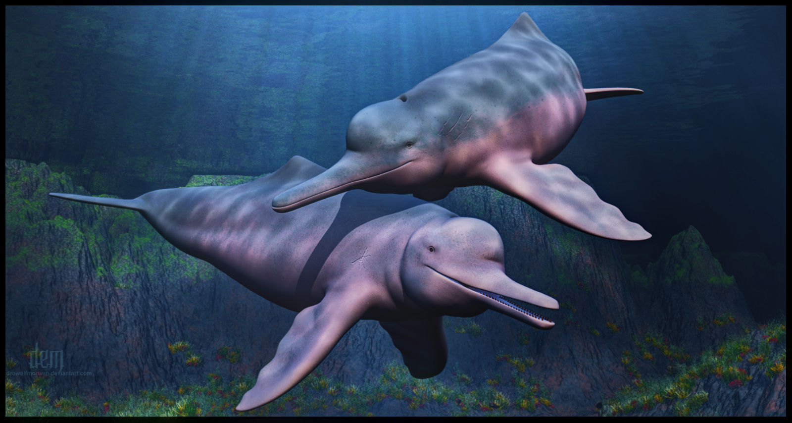 Amazon River Dolphins by DrowElfMorwen