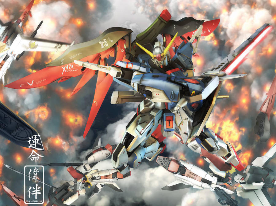 Destiny Gundam's Akatsuki by sandrum