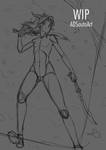 WIP - Rayla Shadowmoon Elf Assassin, draft by ADSouto