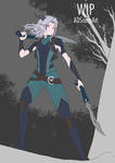 WIP - Rayla Shadowmoon Elf Assassin, flat colors by ADSouto