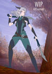 WIP - Rayla Shadowmoon Elf Assassin, BG by ADSouto