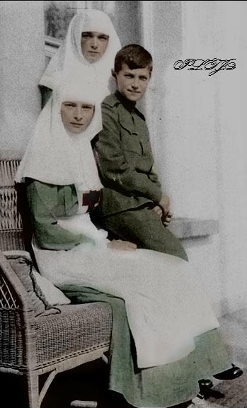 Nurses and a soldier by Linnea-Rose