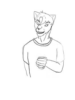 smashing coffee - outline by lorikitty