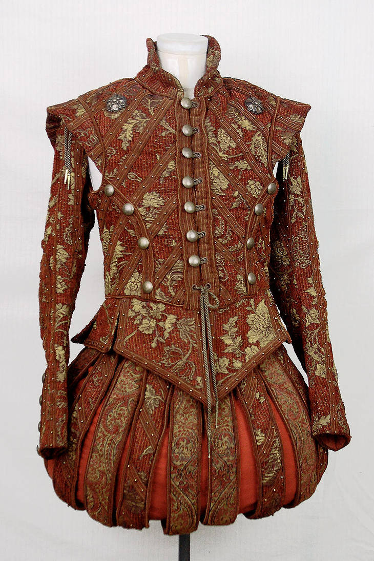 Red + Gold Renaissance Doublet Final by paedess