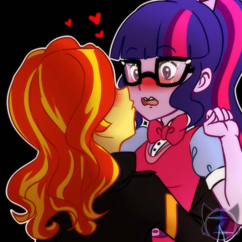 Kissy Kiss Sci Twi X Sunset by zeldaprincessgirl100 on DeviantArt