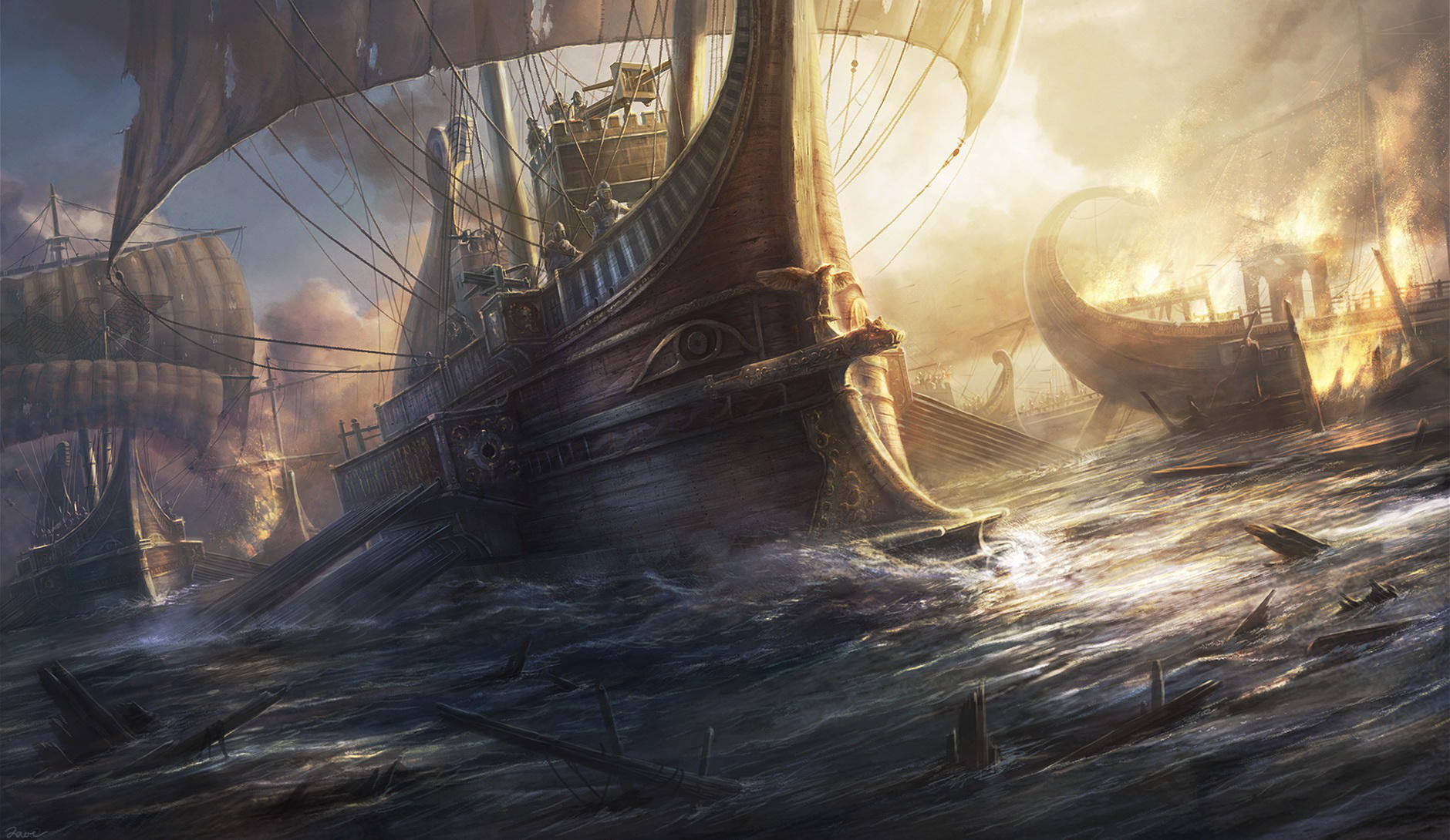 Roman warship by RadoJavor