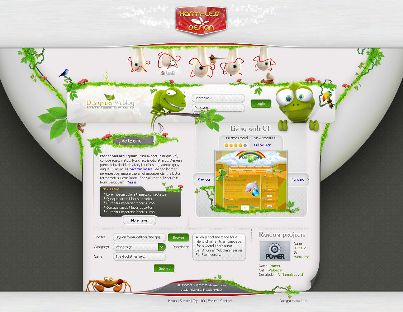 Designers Weblog by Harm-Less