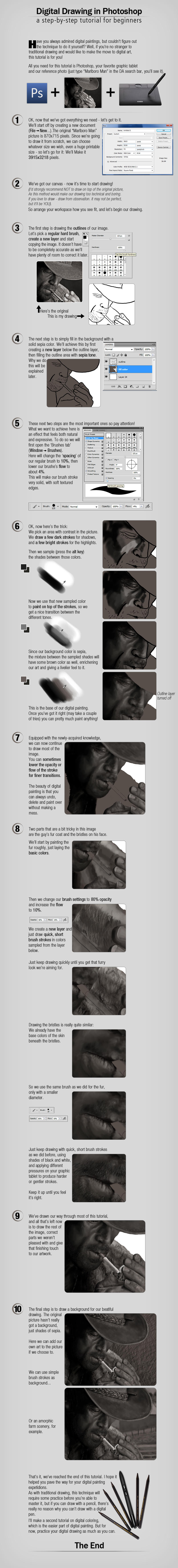 Digital Drawing Tutorial by nortagem