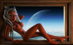 Nude busty Jedi lady by kondaspeter1