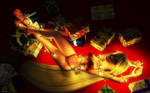 Sexy girl's laying between gifts by kondaspeter1