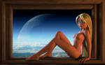 Rapunzel with Death Star by kondaspeter1